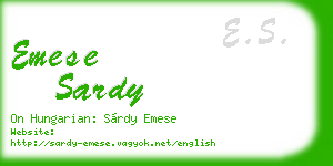 emese sardy business card